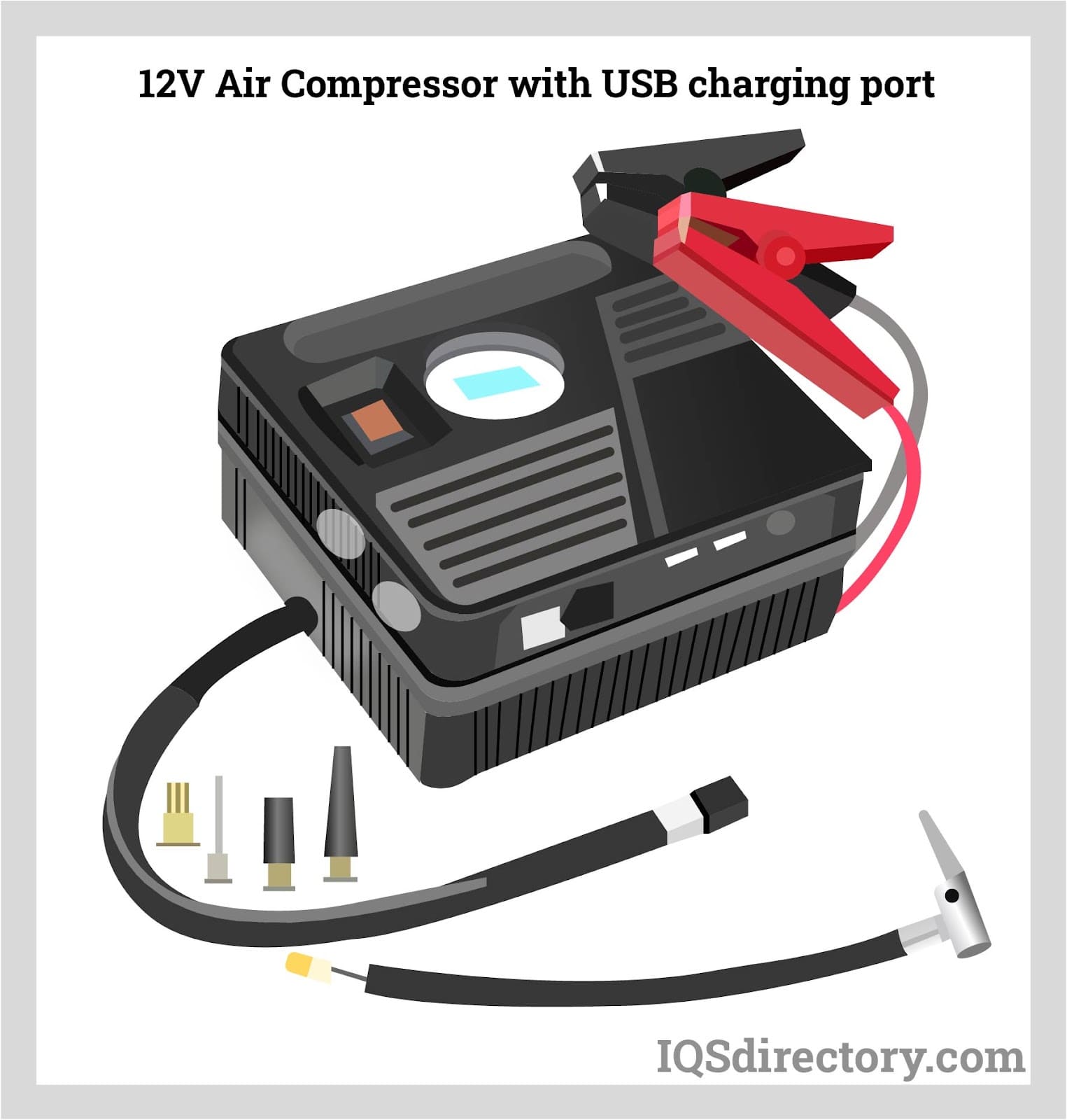 12 Volt Air Compressor with flashlight
